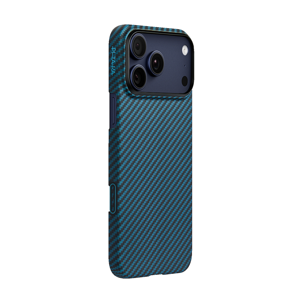 Apple iPhone 17 Pro Uyumlu Kılıf M-Safe Şarj Özellikli Kamera Kontrol Butonlu Aramid Fiber Pitaka Ultra-Slim Kapak - 1