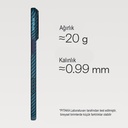 Apple iPhone 17 Pro Uyumlu Kılıf M-Safe Şarj Özellikli Kamera Kontrol Butonlu Aramid Fiber Pitaka Ultra-Slim Kapak - 5