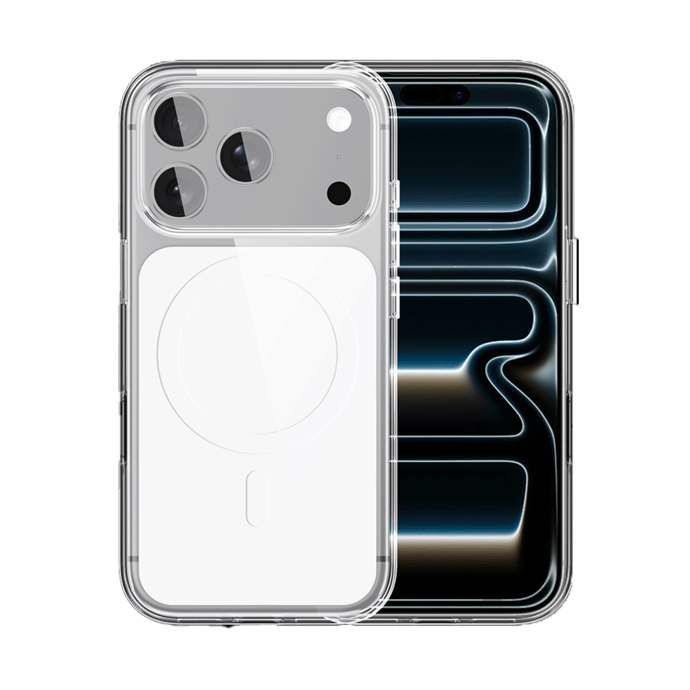 Apple iPhone 17 Pro Uyumlu Kılıf M-safe Şarj Özellikli Şeffaf Tasarımlı Wlons Apel Kapak - 1