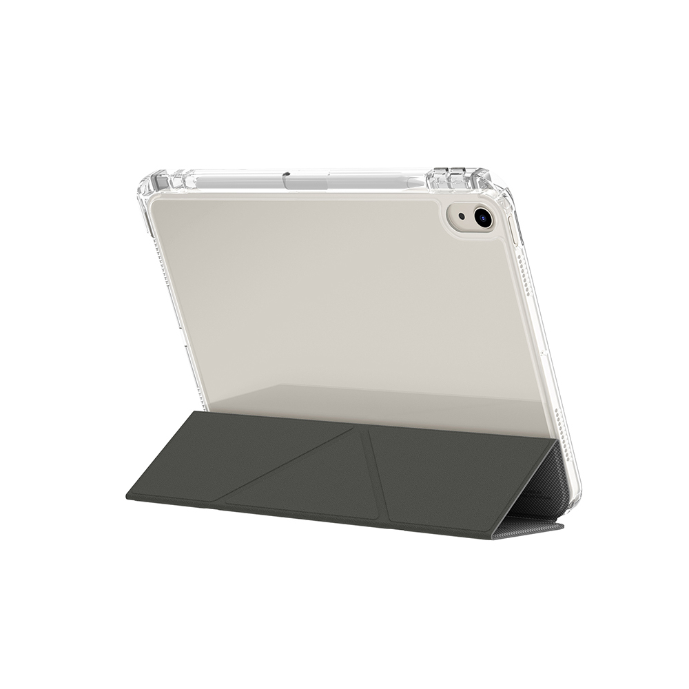 Apple iPad Air 11 2024 Uyumlu Kılıf Skinarma Kalemlikli Arkası Şeffaf Standlı Magnetik Zeta Kılıf - 4
