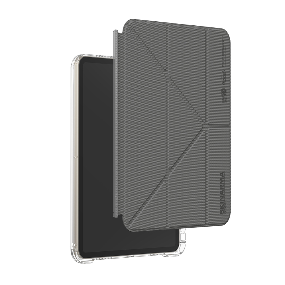 Apple iPad Air 11 2025 M3 Uyumlu Kılıf Skinarma Kalemlikli Arkası Şeffaf Standlı Magnetik Zeta Kılıf - 5