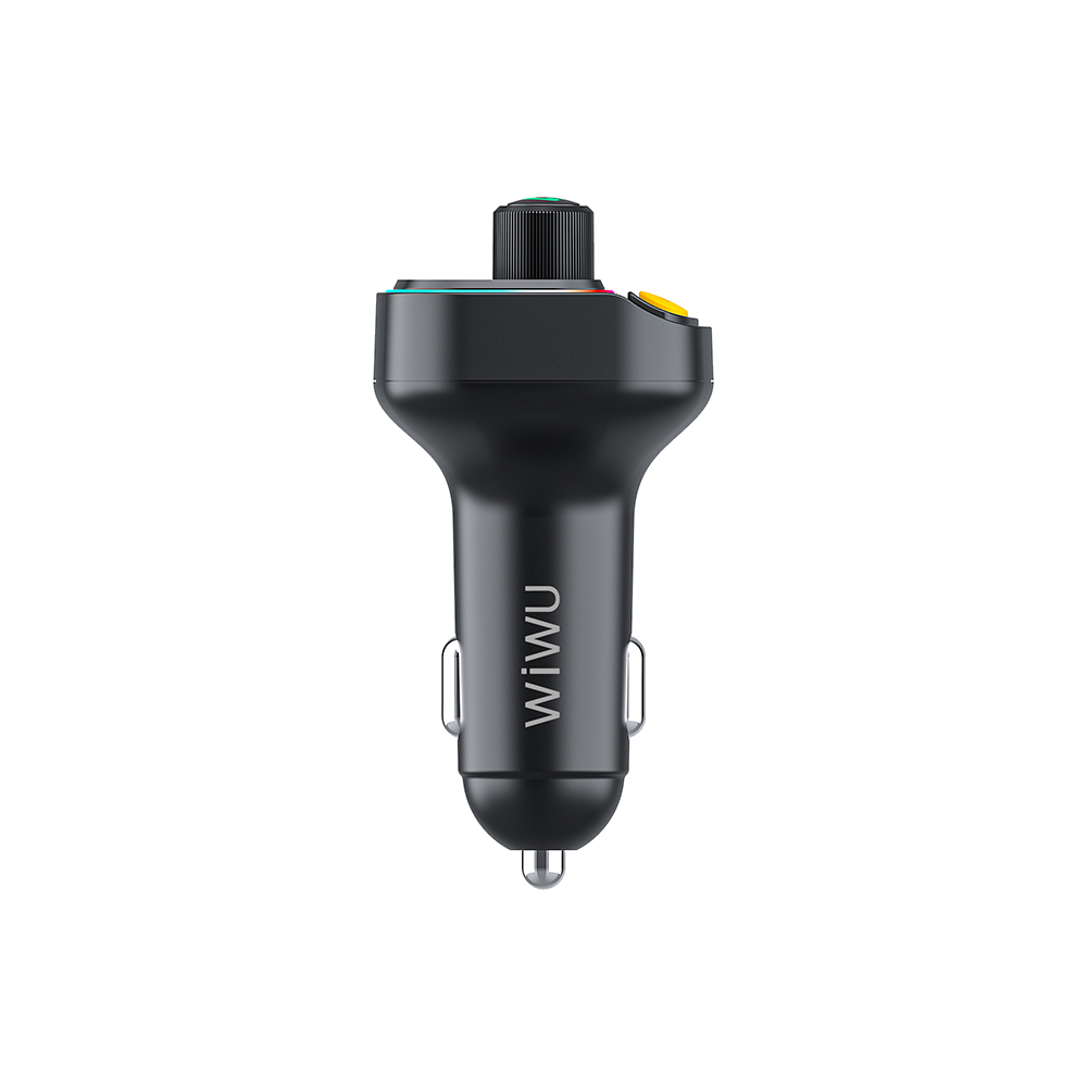 Wiwu Wi-QC031 RGB Bluetooth Transmitter MP3 Type-C ve USB-A Araç Şarjı - 2