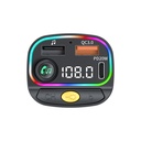 Wiwu Wi-QC031 RGB Bluetooth Transmitter MP3 Type-C ve USB-A Araç Şarjı - 3
