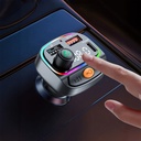 Wiwu Wi-QC031 RGB Bluetooth Transmitter MP3 Type-C ve USB-A Araç Şarjı - 5