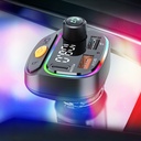 Wiwu Wi-QC031 RGB Bluetooth Transmitter MP3 Type-C ve USB-A Araç Şarjı - 6