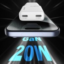 Lenyes LCH15-EU TC-L Type-C to Lightning GaN Teknolojili PD Hızlı Şarj Özellikli Şarj Seti 20W - 1
