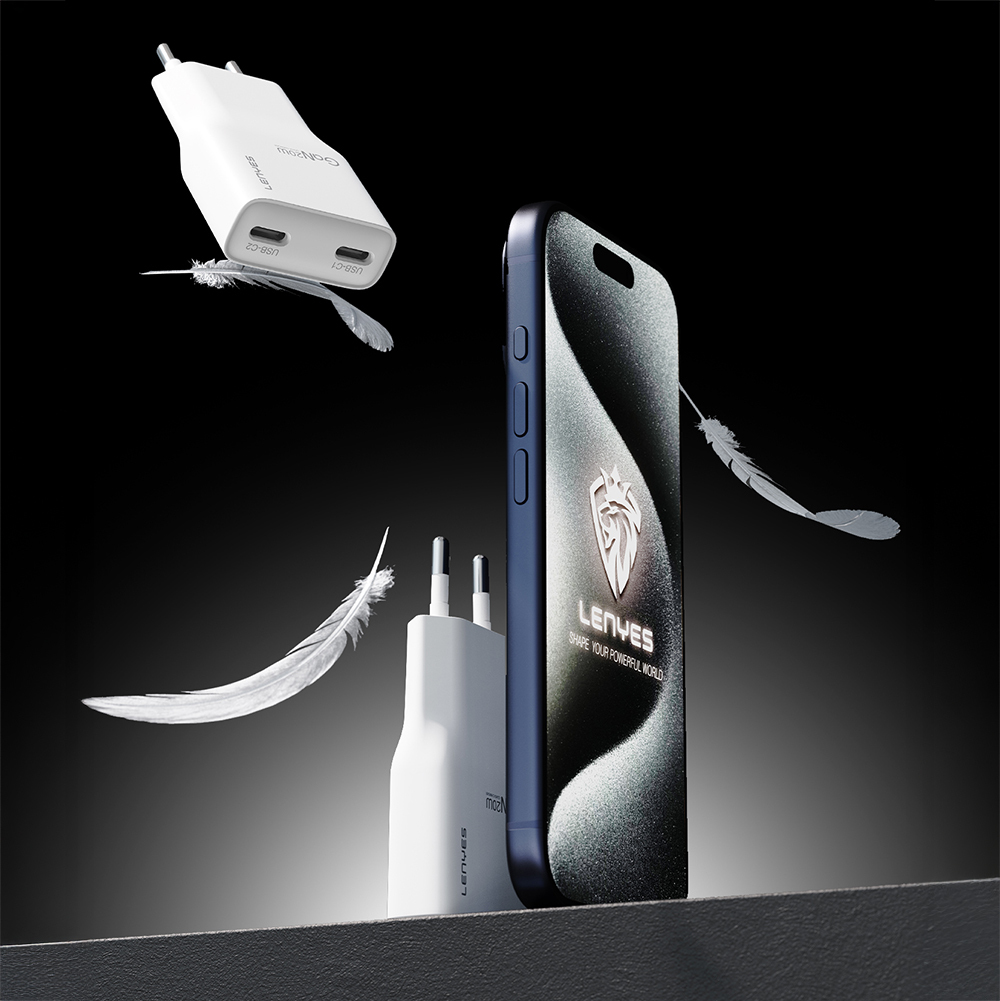 Lenyes LCH15-EU TC-TC Type-C to Type-C GaN Teknolojili PD Hızlı Şarj Özellikli Şarj Seti 20W - 5