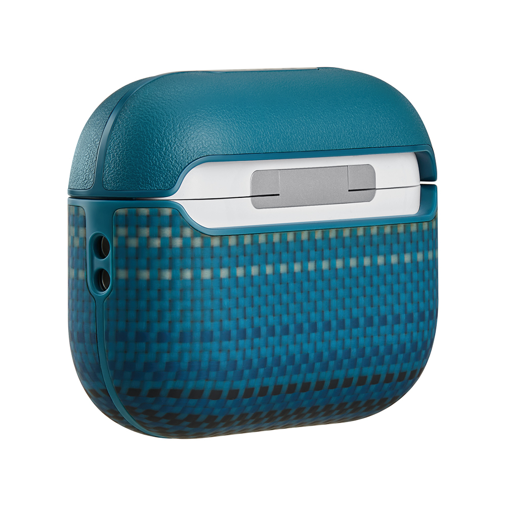 Apple Airpods Pro Uyumlu 3 Kılıf Aramid Fiber Pitaka Tactile Woven Sunset-Moonrise Serisi Kapak - 1