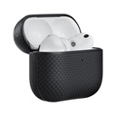 Apple Airpods Pro Uyumlu 3 Kılıf 1500D Aramid Fiber Pitaka Ultra-Slim Classic Serisi Black-Grey Twill Kapak - 2