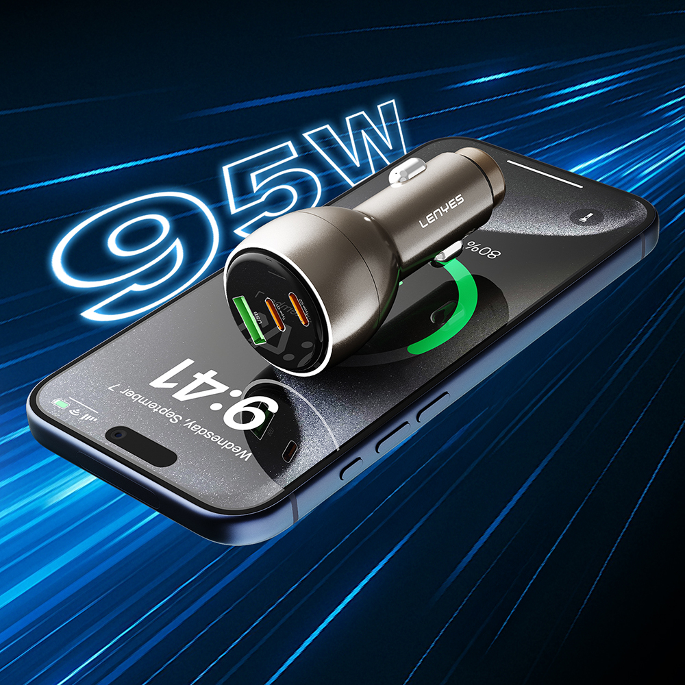 Lenyes CA64 Hızlı Şarj Özellikli Dual USB-A + Type-C Portlu PD Araç Şarj Aleti 30W - 2