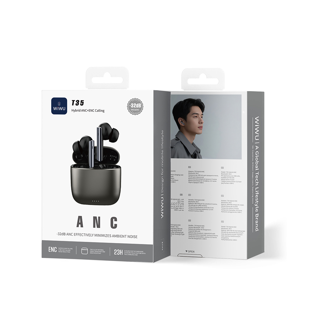Wiwu T35 Hybrid ANC/ENC Teknolojili Kulak İçi Bluetooth Kulaklık v6.0 - 6