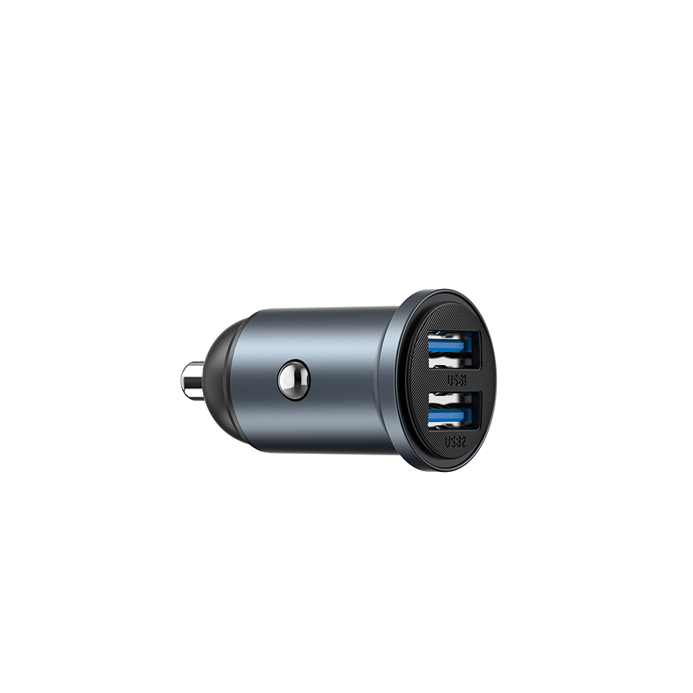 Wiwu Wi-CC031 Nano Lite Serisi Dual USB-A Hızlı Şarj Özellikli Araç Şarj Aleti PD 12W - 1