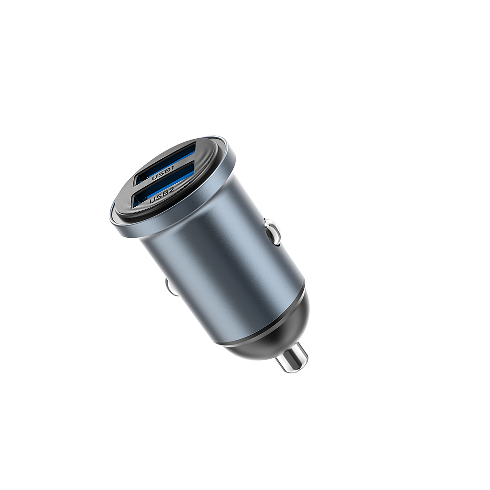Wiwu Wi-CC031 Nano Lite Serisi Dual USB-A Hızlı Şarj Özellikli Araç Şarj Aleti PD 12W - 3