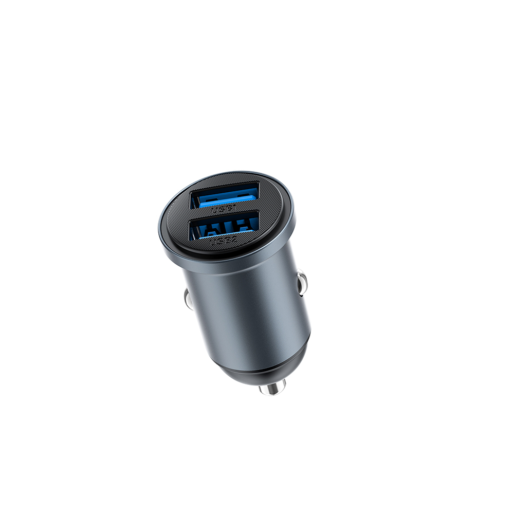 Wiwu Wi-CC031 Nano Lite Serisi Dual USB-A Hızlı Şarj Özellikli Araç Şarj Aleti PD 12W - 4
