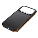 Apple iPhone 17 Pro Uyumlu Kılıf Mat Transparan Karbon Fiber Görünümlü Wlons Marin Kapak - 1