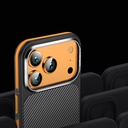 Apple iPhone 17 Pro Uyumlu Kılıf Mat Transparan Karbon Fiber Görünümlü Wlons Marin Kapak - 12
