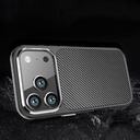 Apple iPhone 17 Pro Uyumlu Kılıf Mat Transparan Karbon Fiber Görünümlü Wlons Marin Kapak - 13
