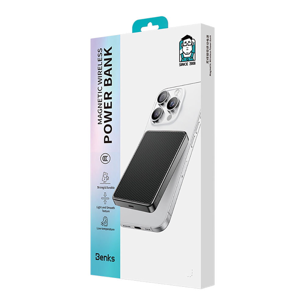 Benks MP17 ArmorGo M-safe Şarj Özellikli 600D Aramid Fiber Qi2 Teknolojili Powerbank 15W 10000mAh - 10