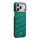 Apple iPhone 17 Pro Uyumlu Kılıf M-safe Şarj Özellikli Aramid Fiber Pitaka Tactile Woven Monogram Serisi Kapak - 4