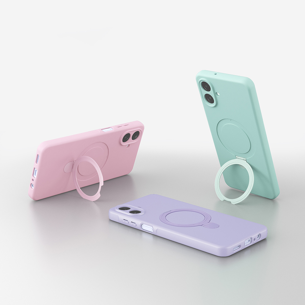 Samsung Galaxy A07 Uyumlu Kılıf M-safe Şarj Özellikli Standlı Zore Samara Kapak - 1