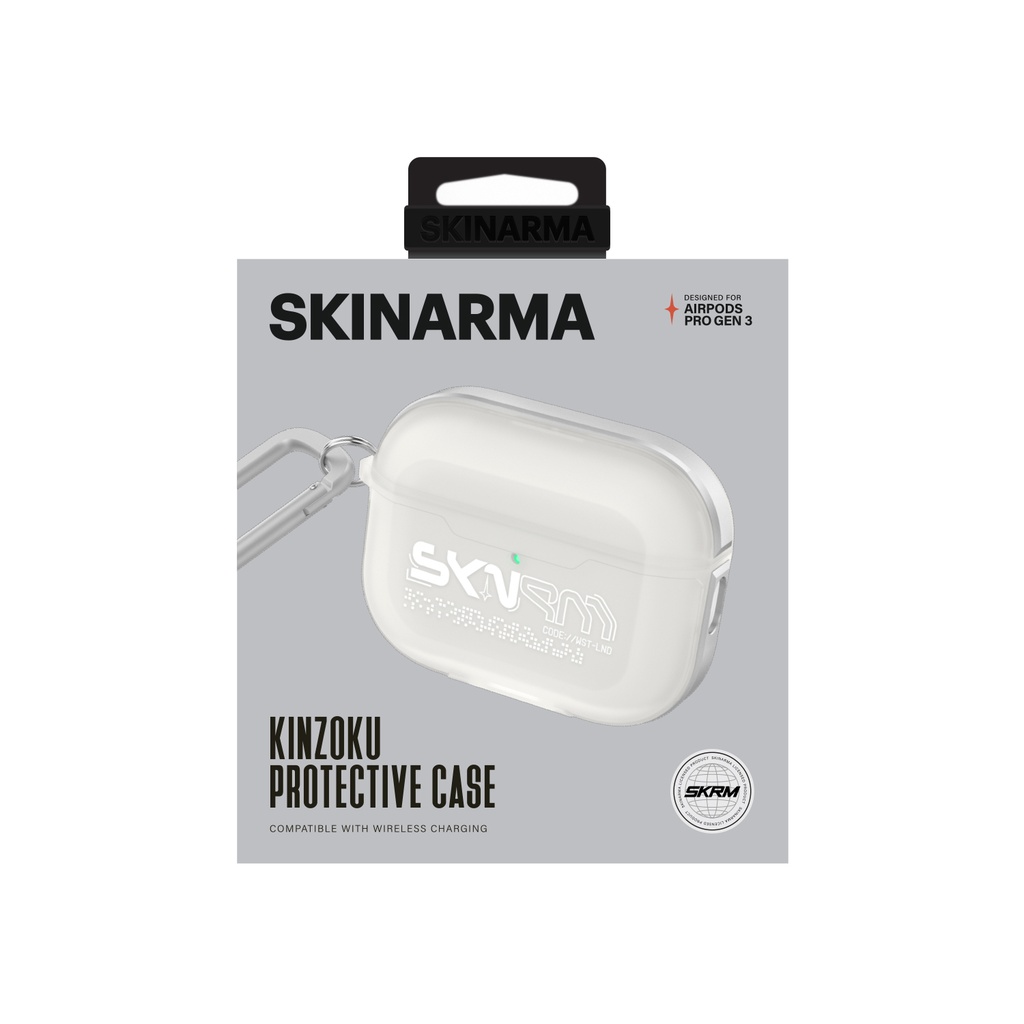Apple Airpods Pro Uyumlu 3 Kılıf Skinarma Transparan Mat Tasarım Kinzoku Kılıf - 3