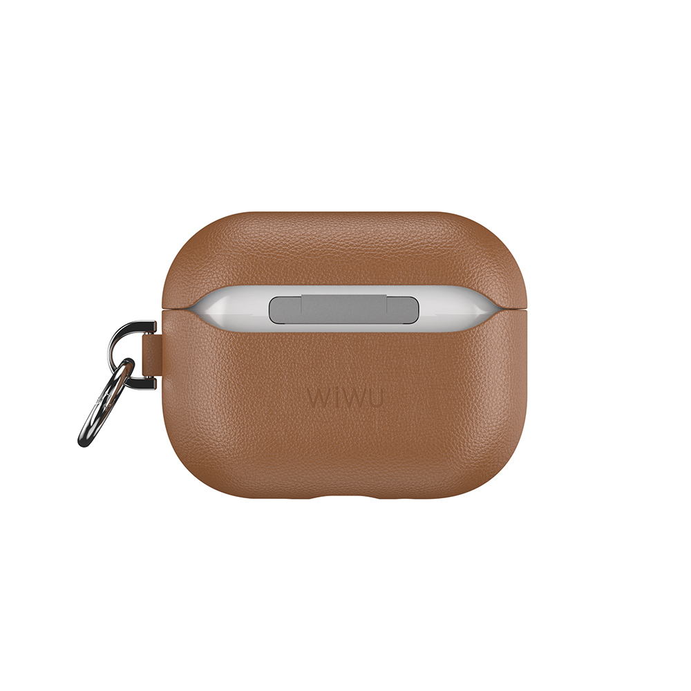 Apple AirPods Pro 3 Wiwu HC-201 Parmak İzi Bırakmayan Deri Kılıf - 4