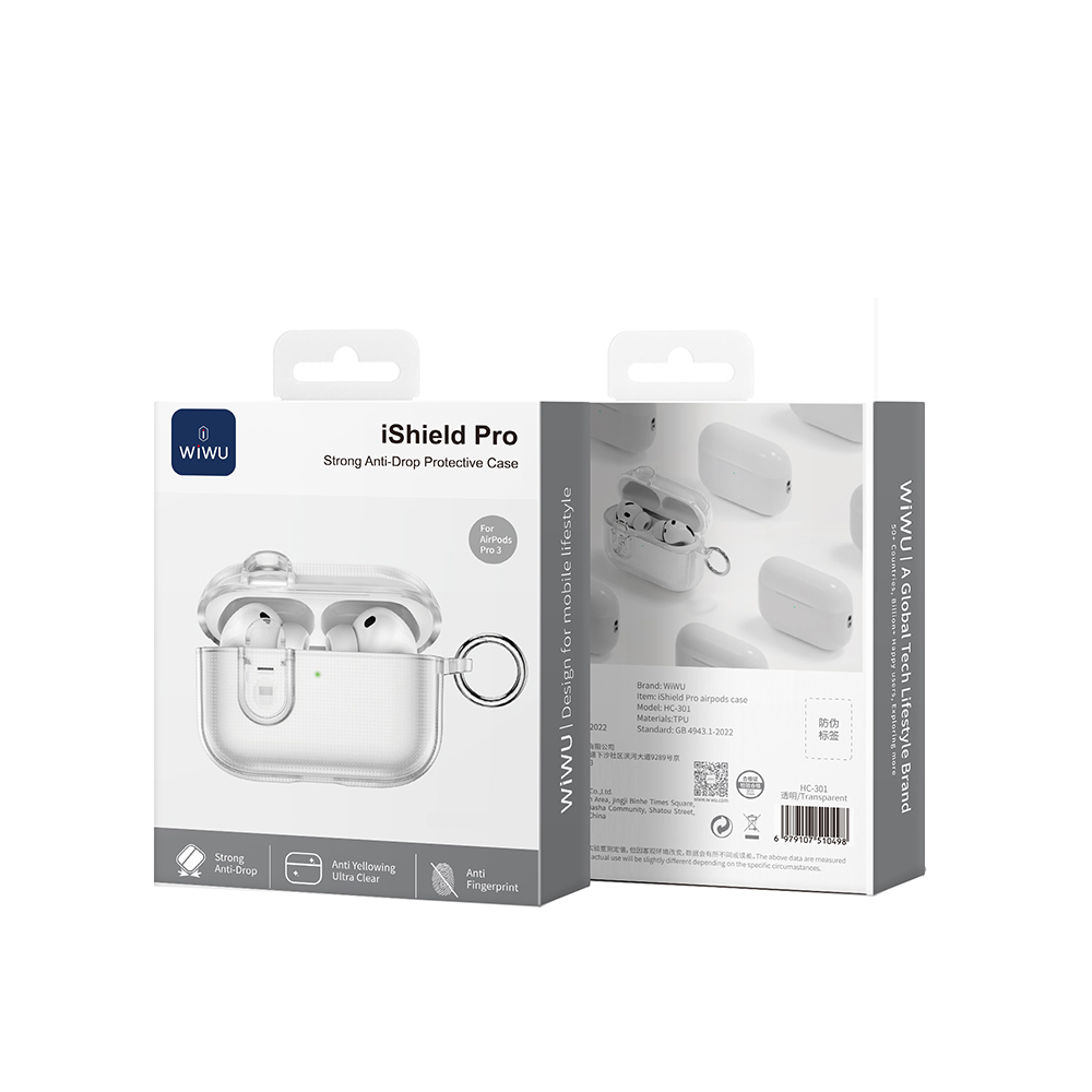 Apple Airpods Pro Uyumlu 3 Wiwu iShield Pro HC-301 Airbag Tasarımlı Parmak İzi Bırakmayan Kılıf - 4