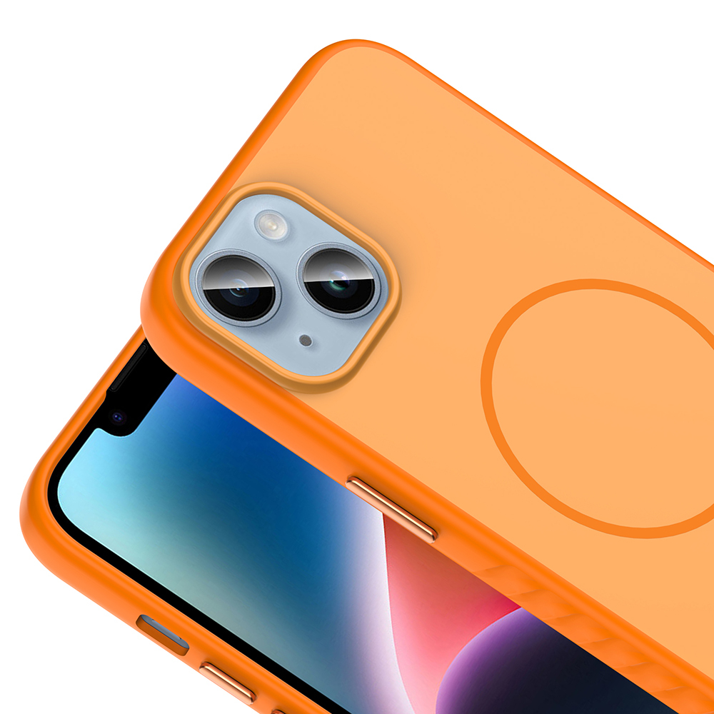 Apple iPhone 13 Uyumlu Kılıf M-safe Şarj Özellikli Zore Tea Kapak - 6
