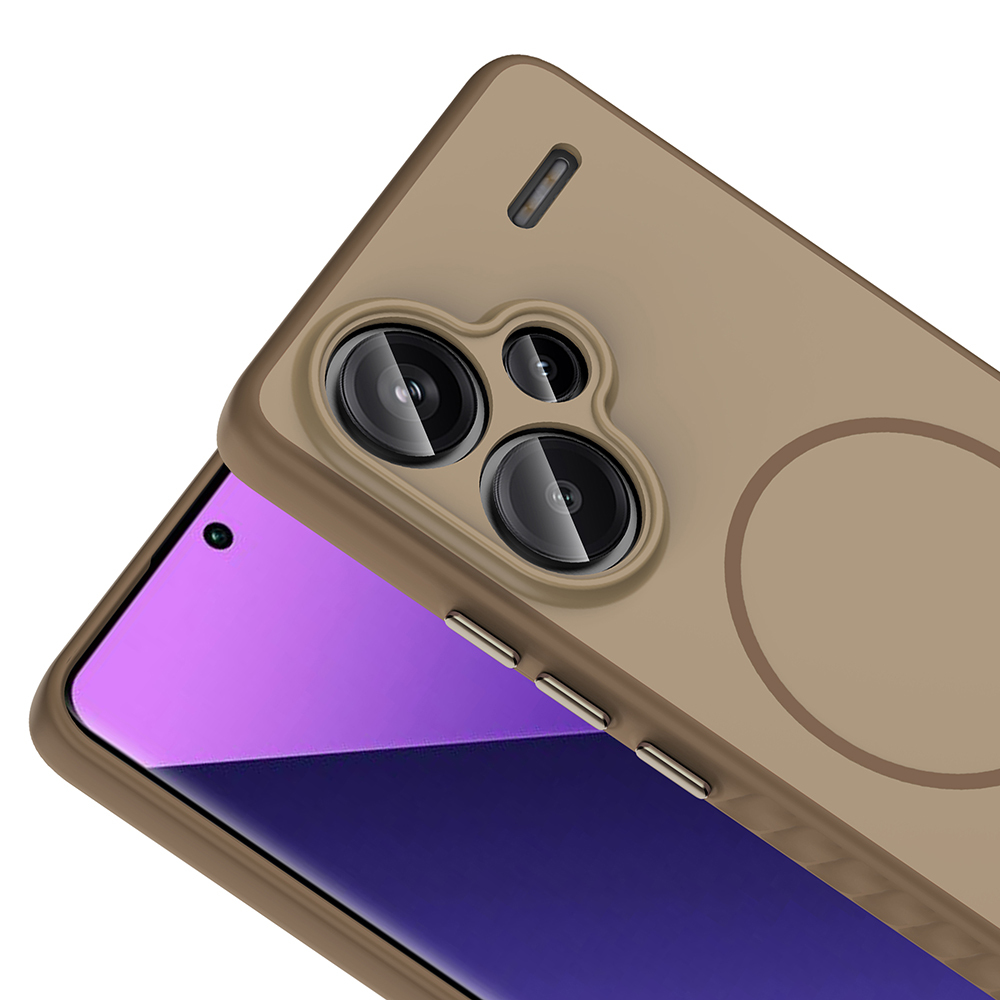Xiaomi Redmi Note 13 Pro Plus 5G Uyumlu Kılıf M-safe Şarj Özellikli Zore Tea Kapak - 5