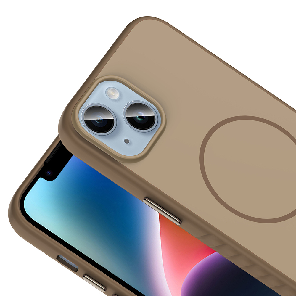 Apple iPhone 14 Uyumlu Kılıf M-safe Şarj Özellikli Zore Tea Kapak - 7