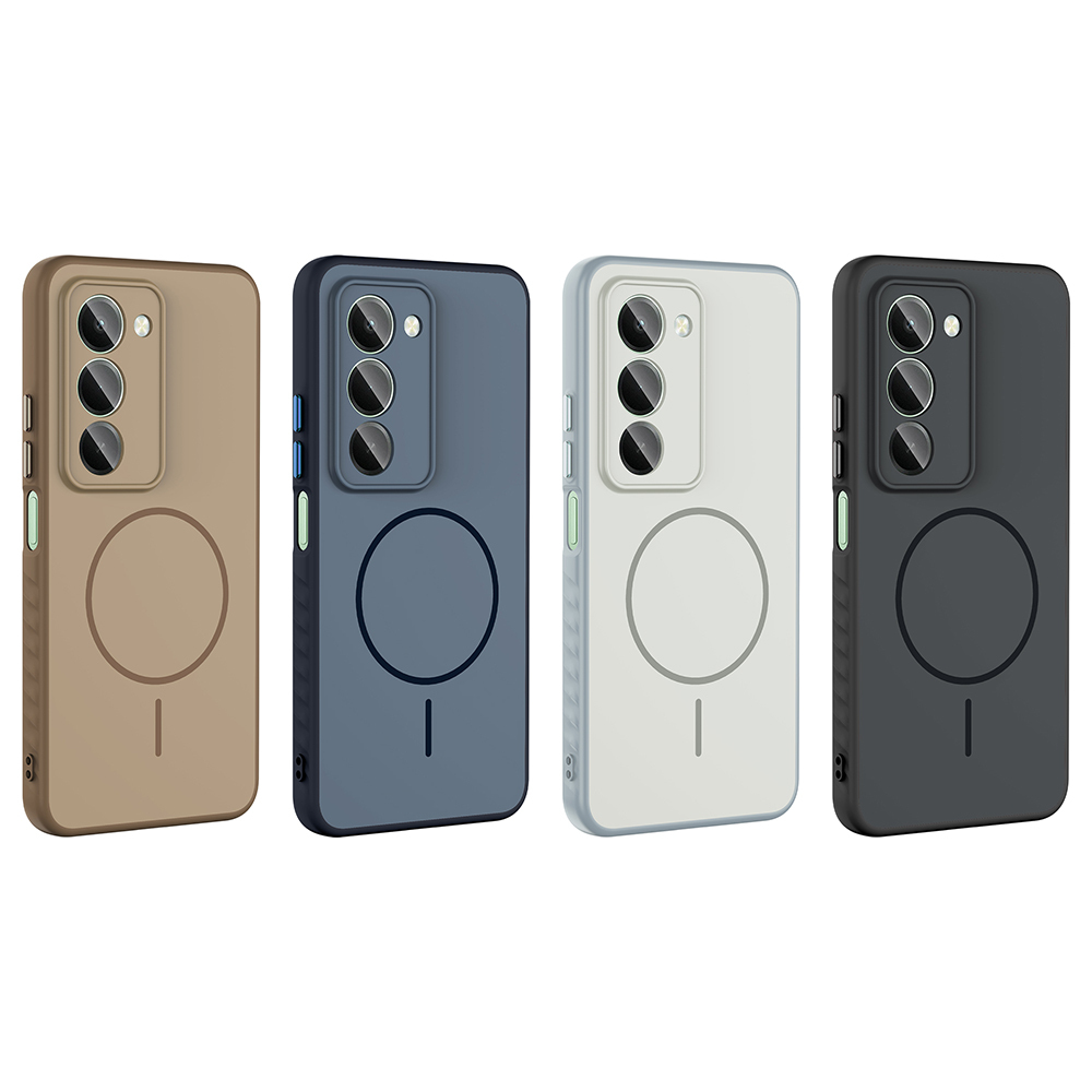 Xiaomi Redmi 15 Kılıf M-safe Şarj Özellikli Zore Tea Kapak - 9