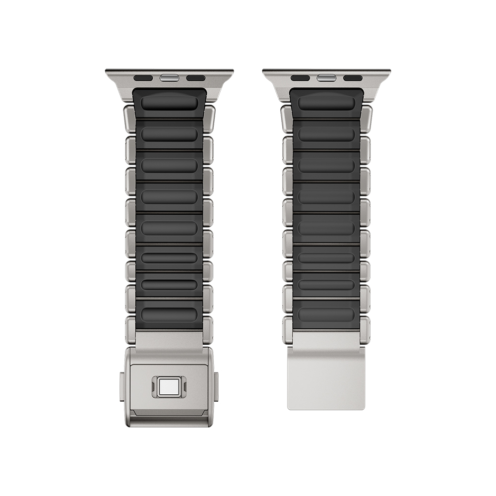 Apple Watch 44mm Uyumlu Zore KRD-152 Titanyum Silikon Kordon - 26