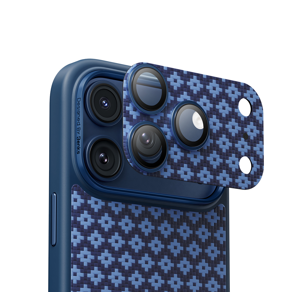 Apple iPhone 17 Pro Uyumlu Benks ArmorWarrior ArmorGrid Serisi Kevlar Kamera Lens Koruyucu - 6