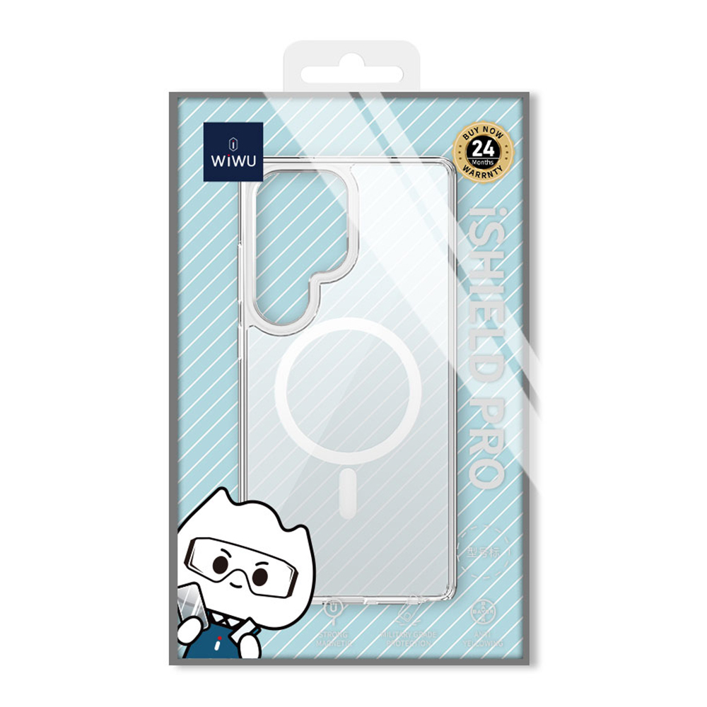 Samsung Galaxy S2 Uyumlu6 Ultra Kılıf Wiwu MCC-101 iShield Pro Serisi M-safe Şarj Özellikli Crystal Sert PC Kapak - 4