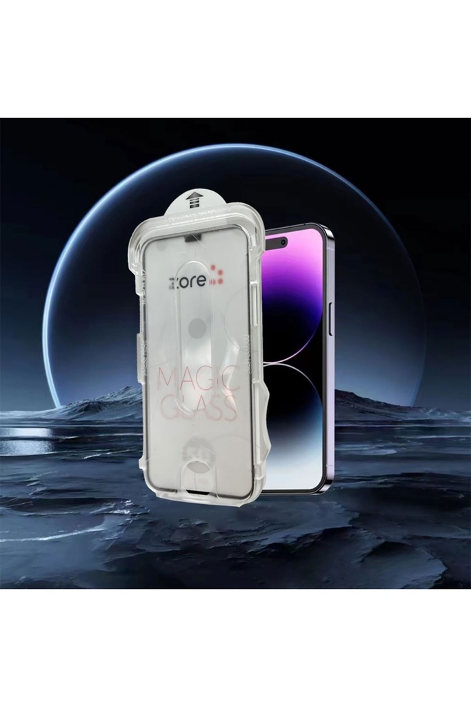 Apple iPhone 12 Pro Max Uyumlu Zore Kolay Uygulama Aparatlı 5D Magic Glass Cam Ekran Koruyucu