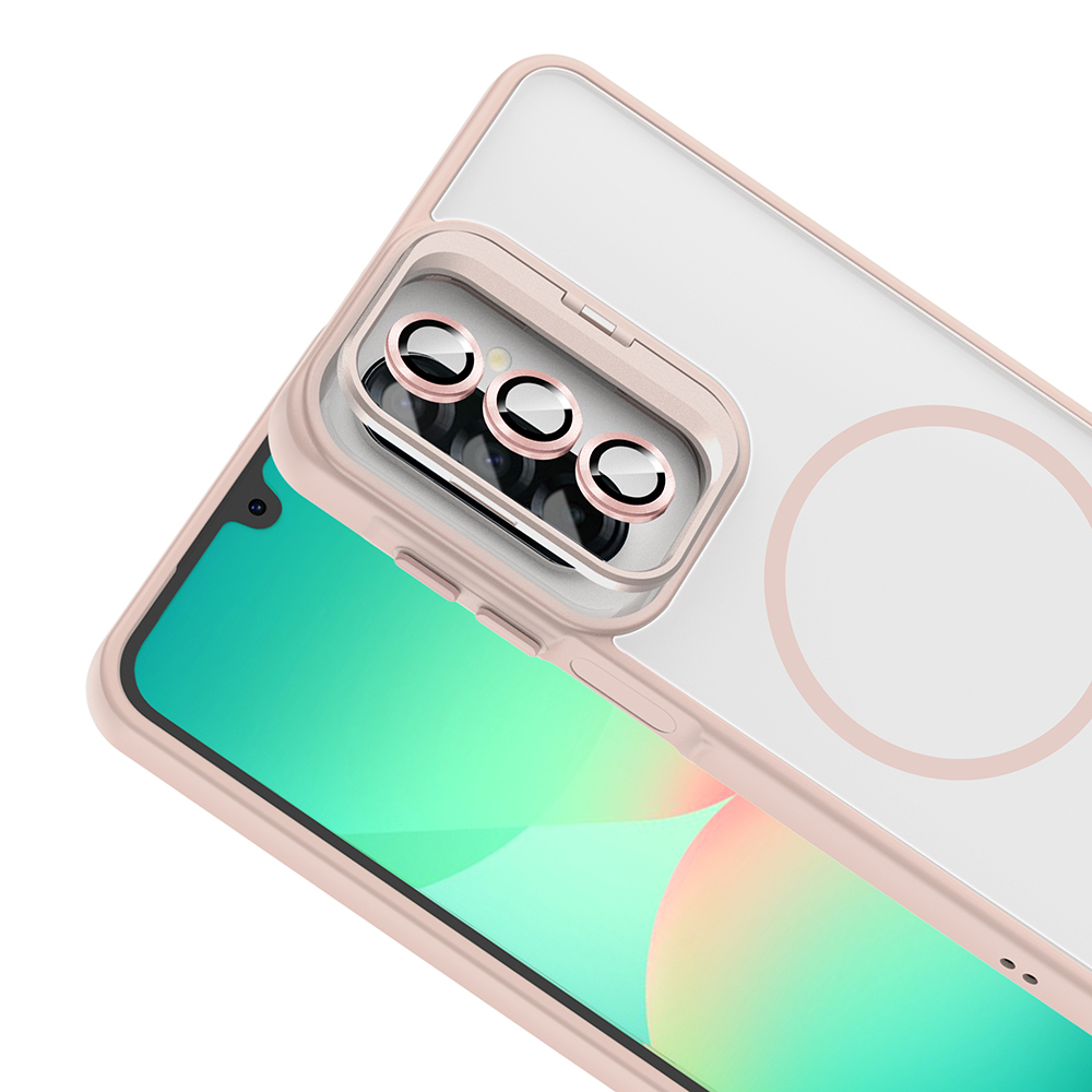 Samsung Galaxy A17 Uyumlu Kılıf Standlı ve Kamera Lens Hediyeli Zore Etro Kapak - 9