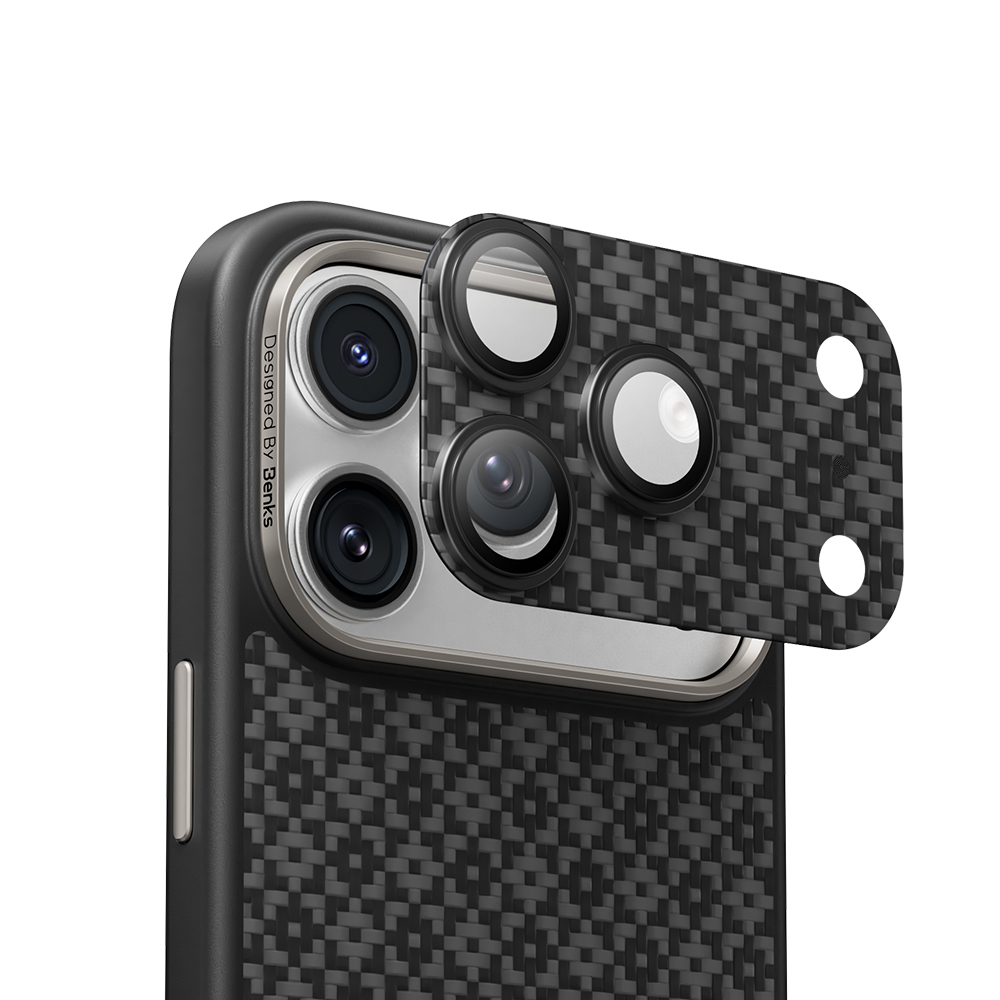 Apple iPhone 17 Pro Max Uyumlu Benks ArmorWarrior ArmorGrid Serisi Kevlar Kamera Lens Koruyucu - 8