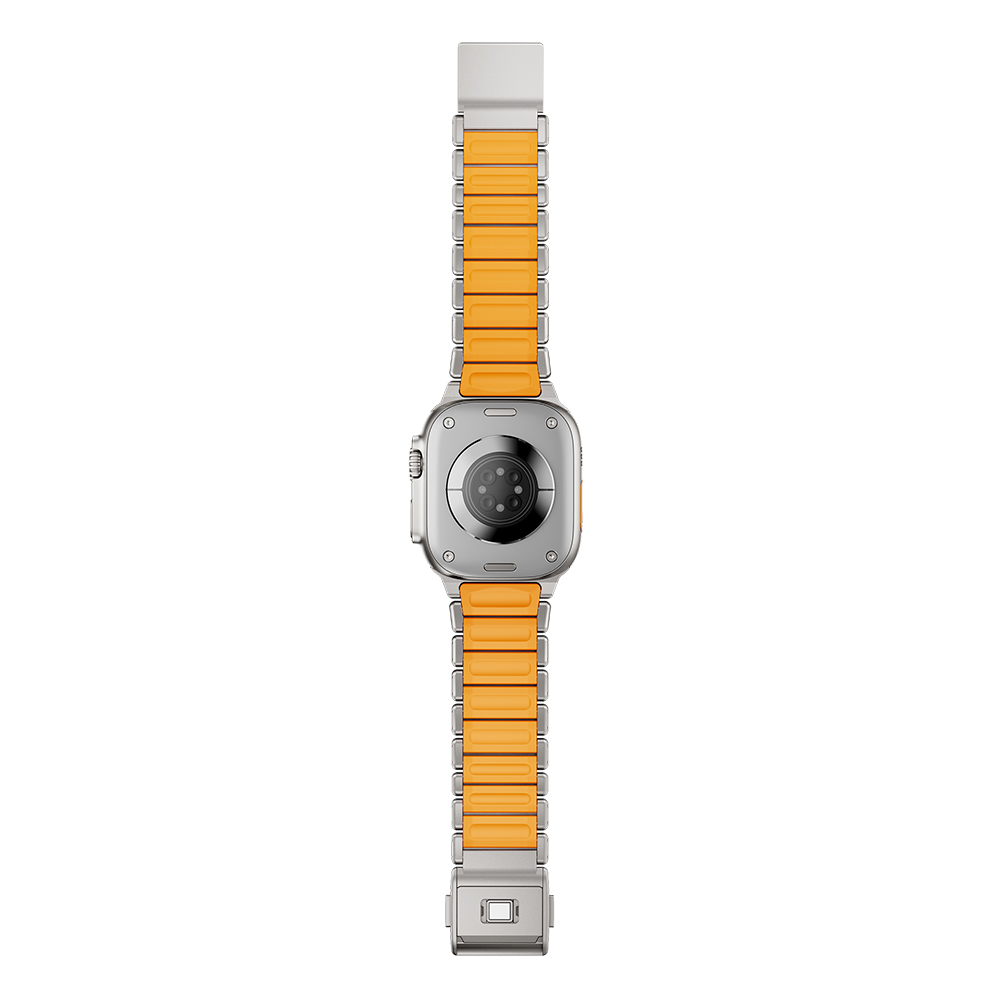 Apple Watch 7 45mm Uyumlu Zore KRD-152 Titanyum Silikon Kordon - 8