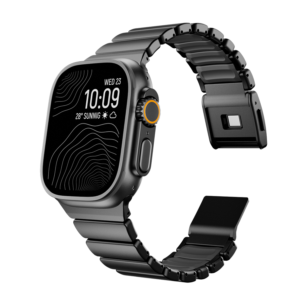 Apple Watch 7 45mm Uyumlu Zore KRD-152 Titanyum Silikon Kordon - 16