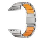 Apple Watch 7 45mm Uyumlu Zore KRD-152 Titanyum Silikon Kordon - 21