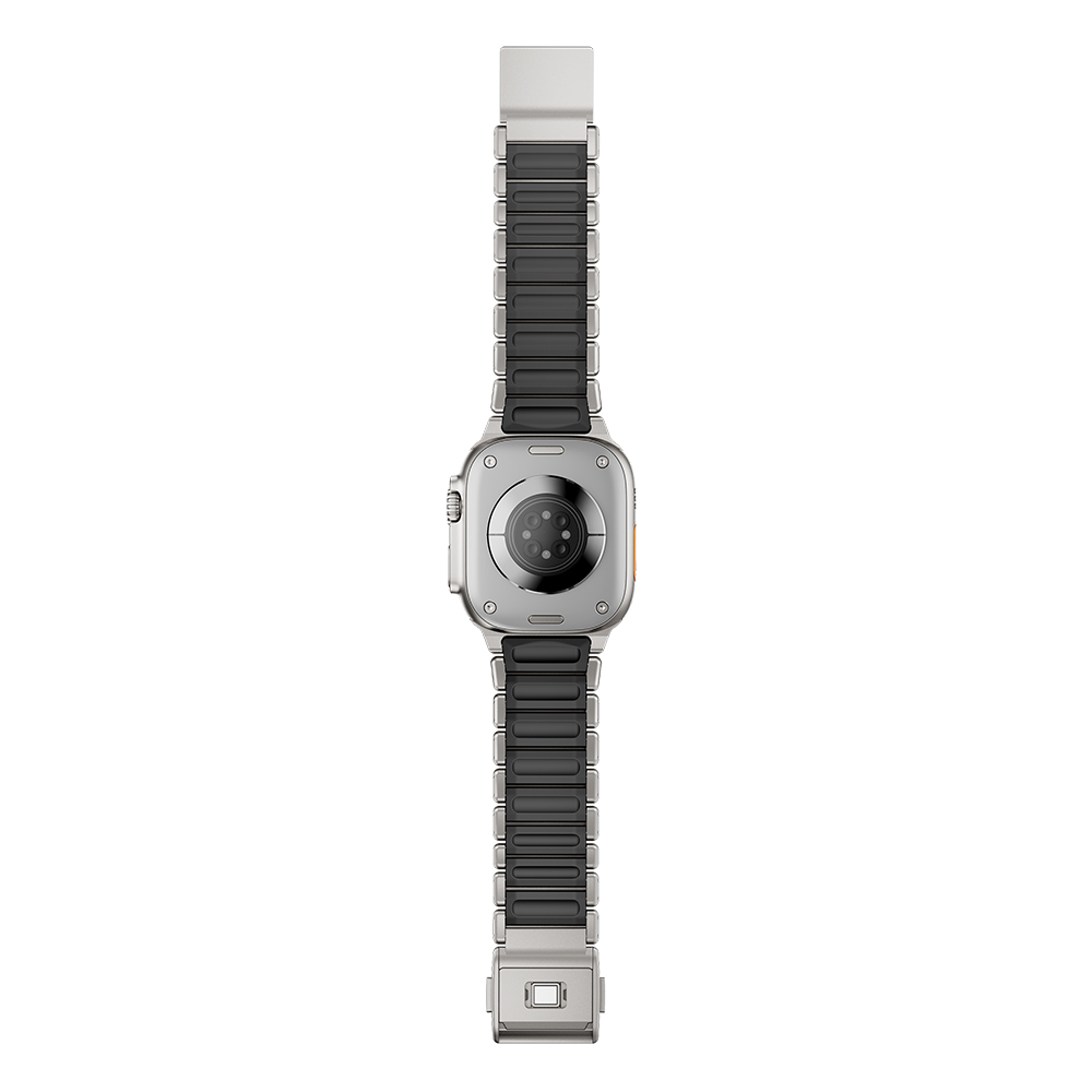 Apple Watch Ultra 49mm Uyumlu Zore KRD-152 Titanyum Silikon Kordon - 12