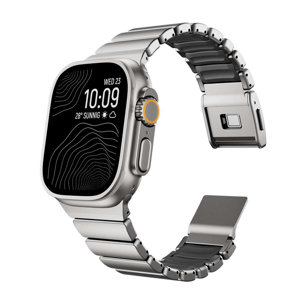 Apple Watch Ultra 49mm Uyumlu Zore KRD-152 Titanyum Silikon Kordon - 13