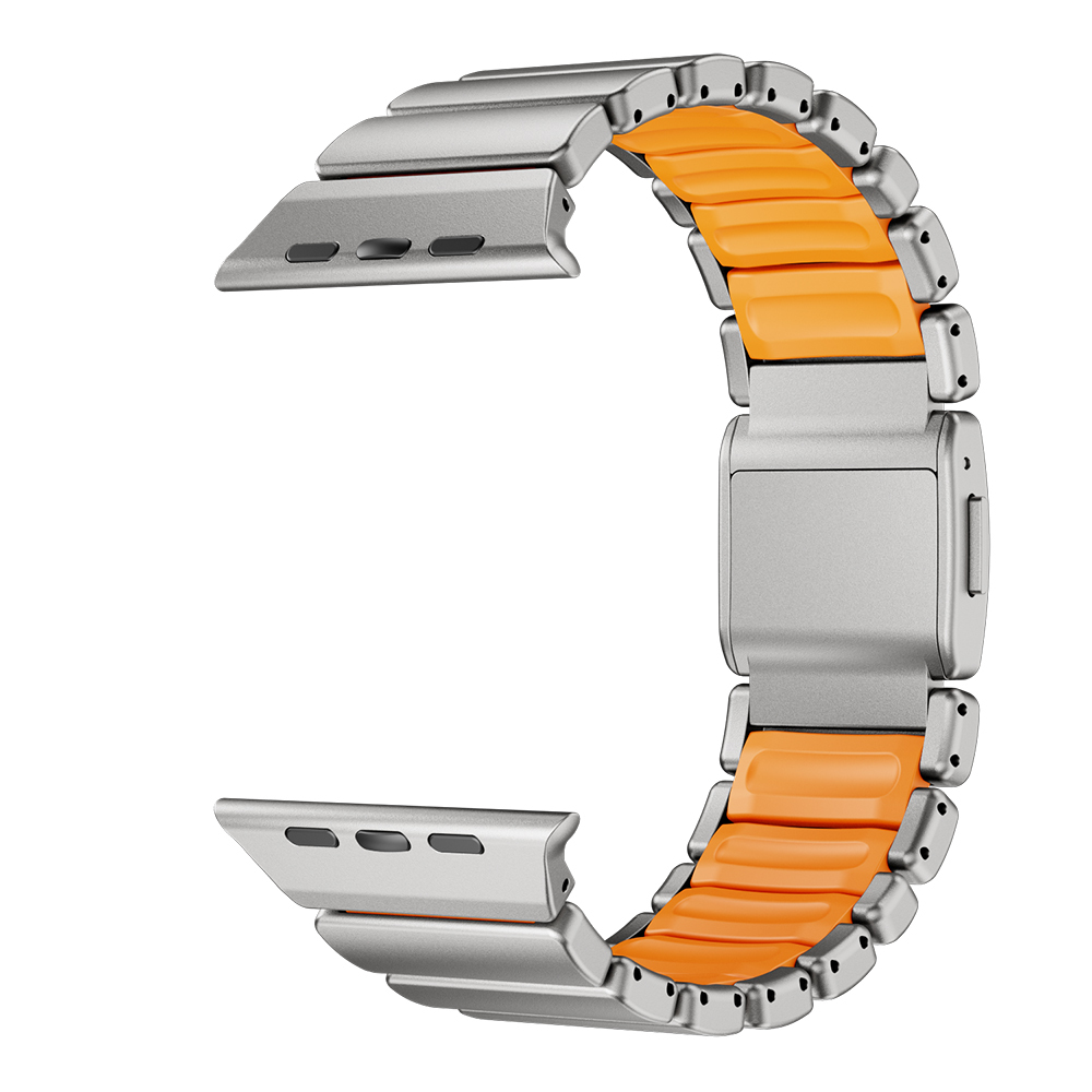 Apple Watch Ultra 49mm Uyumlu Zore KRD-152 Titanyum Silikon Kordon - 21