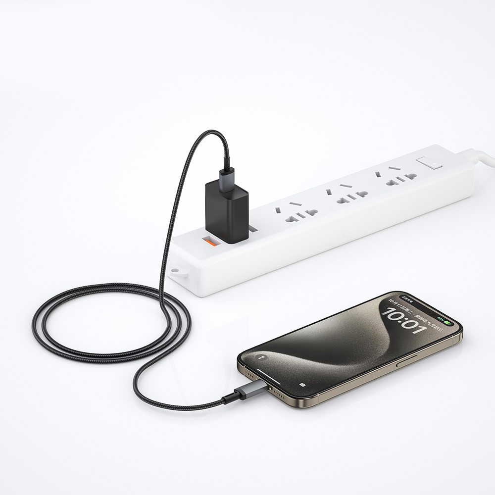 Wiwu Wi-C055 Titanlink Serisi USB-A to Lightning Hızlı Şarj Özellikli Data ve Şarj Kablosu 1M - 2