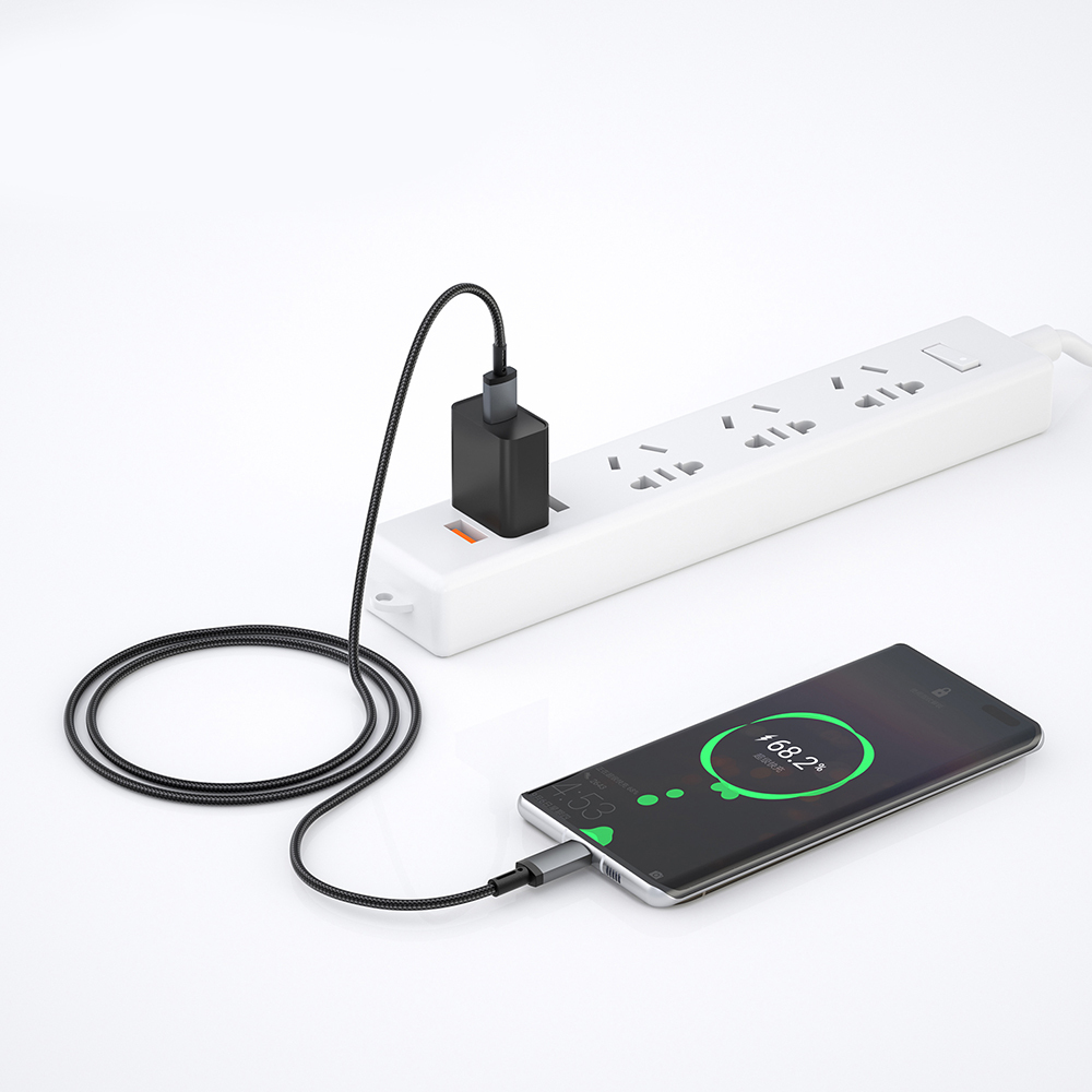 Wiwu Wi-C054 Titanlink Serisi USB-A to TYPE-C Hızlı Şarj Özellikli Data ve Şarj Kablosu 1M - 3