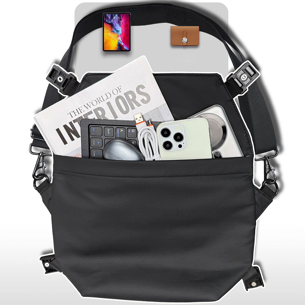 Lenyes LB563 Dreamer Crossbody Serisi Su Geçirmez Deri Tasarımlı Çapraz Vücut Çantası - 2
