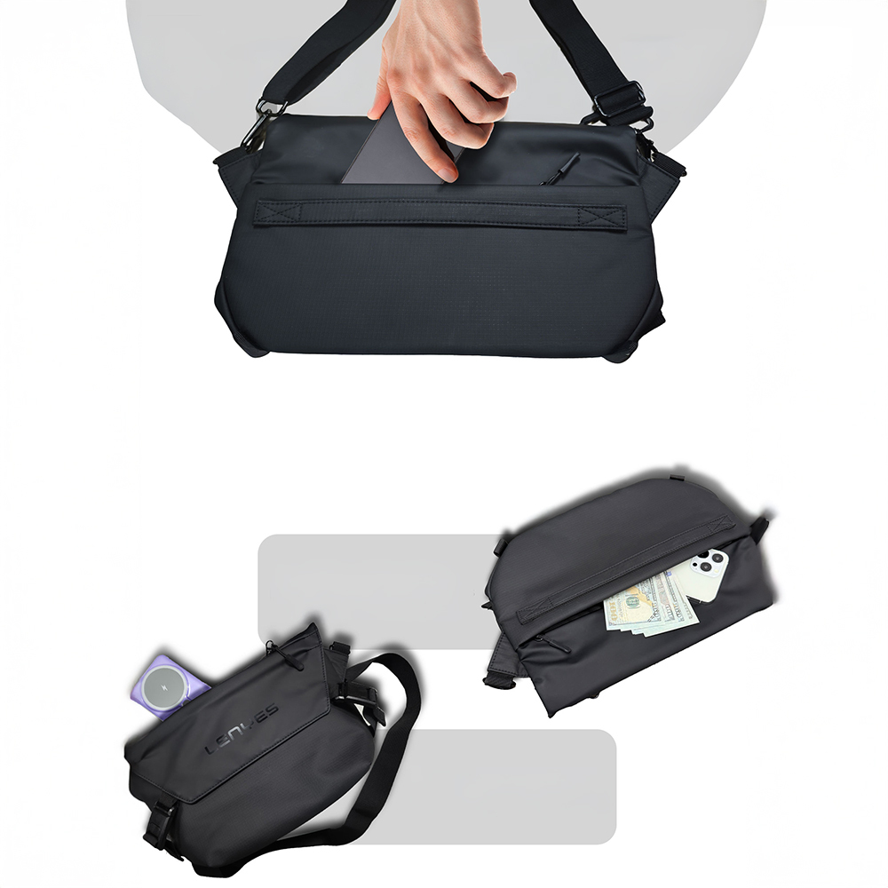 Lenyes LB563 Dreamer Crossbody Serisi Su Geçirmez Deri Tasarımlı Çapraz Vücut Çantası - 3