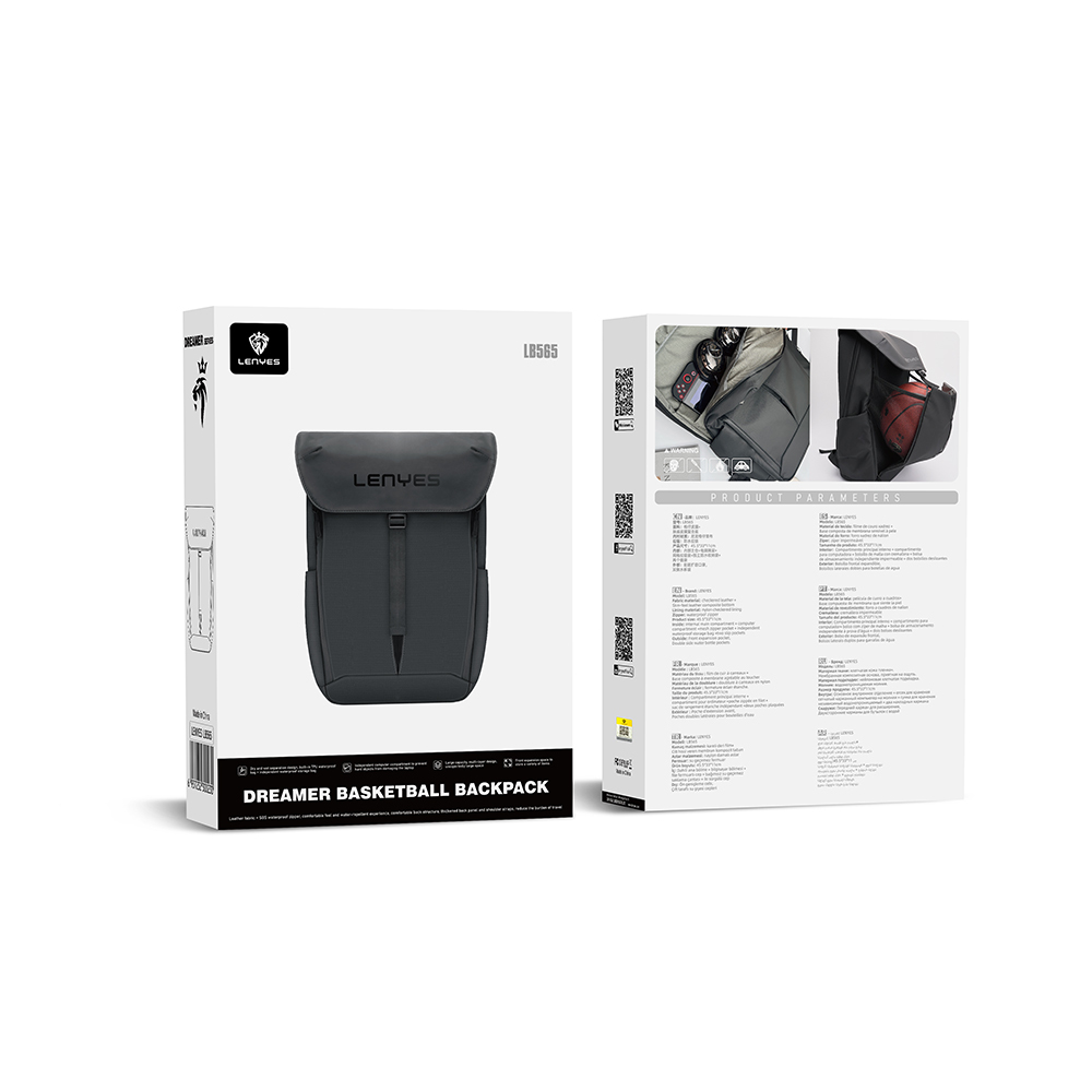 Lenyes LB565 Dreamer Backpack Serisi Su Geçirmez Deri Tasarımlı Omuz Askılı Sırt Çantası - 5