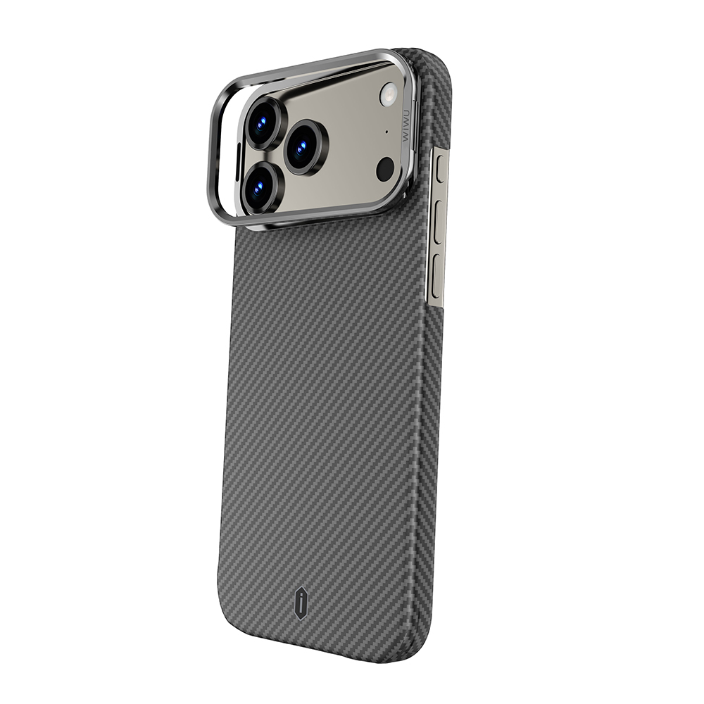 Apple iPhone 17 Pro Max Uyumlu Kılıf M-safe Şarj Özellikli Kamera Standlı Wiwu DCC-206 Aramid Air Kapak - 1