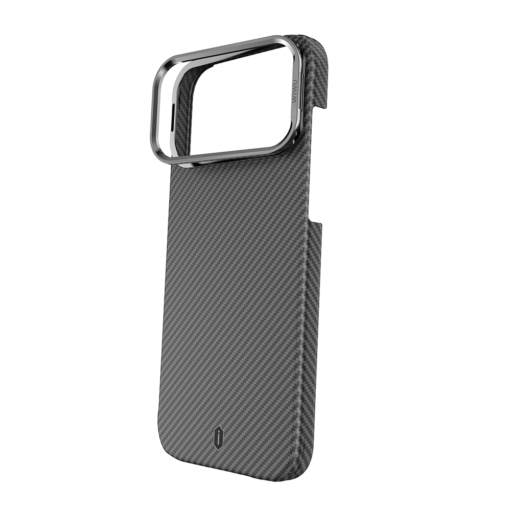 Apple iPhone 17 Pro Uyumlu Kılıf M-safe Şarj Özellikli Kamera Standlı Wiwu DCC-206 Aramid Air Kapak - 2